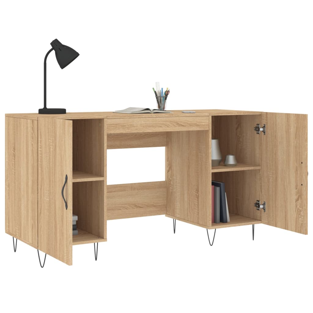 Desk Sonoma Oak 140x50x75 cm Engineered Wood